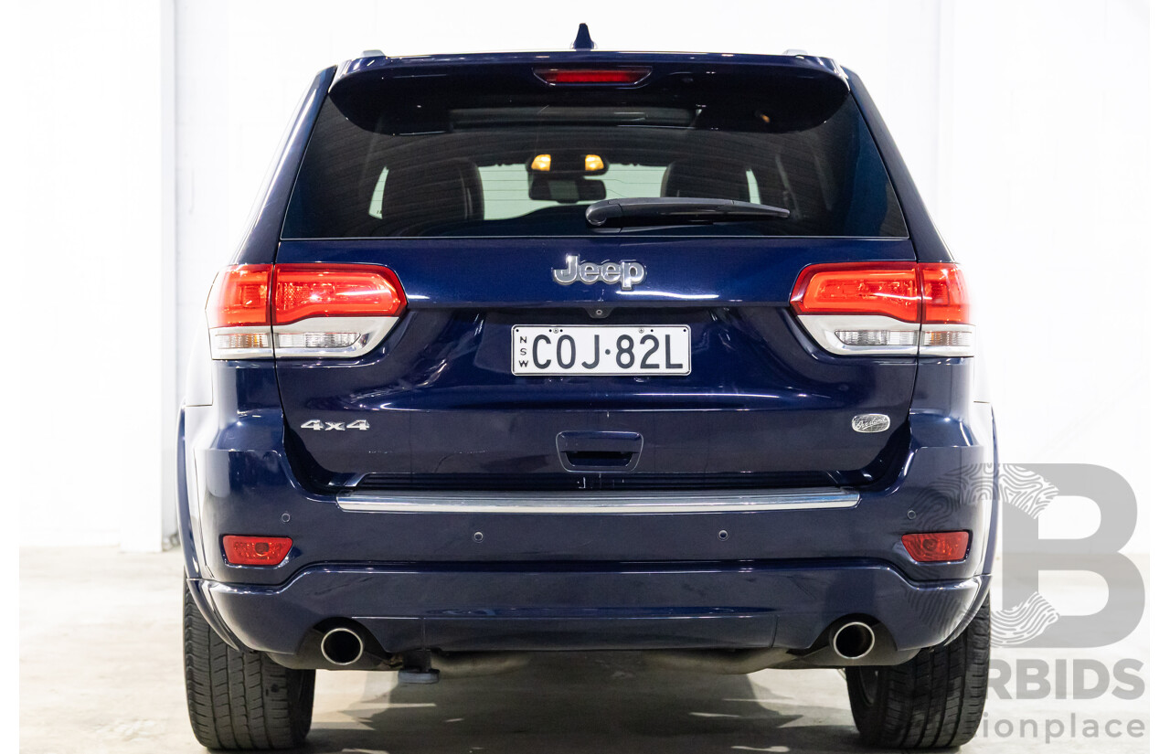 6/2013 Jeep Grand Cherokee Overland (4x4) WK MY14 4d Wagon True Blue Metallic V6 3.6L