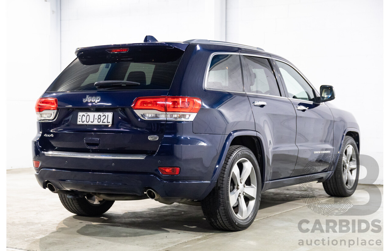 6/2013 Jeep Grand Cherokee Overland (4x4) WK MY14 4d Wagon True Blue Metallic V6 3.6L