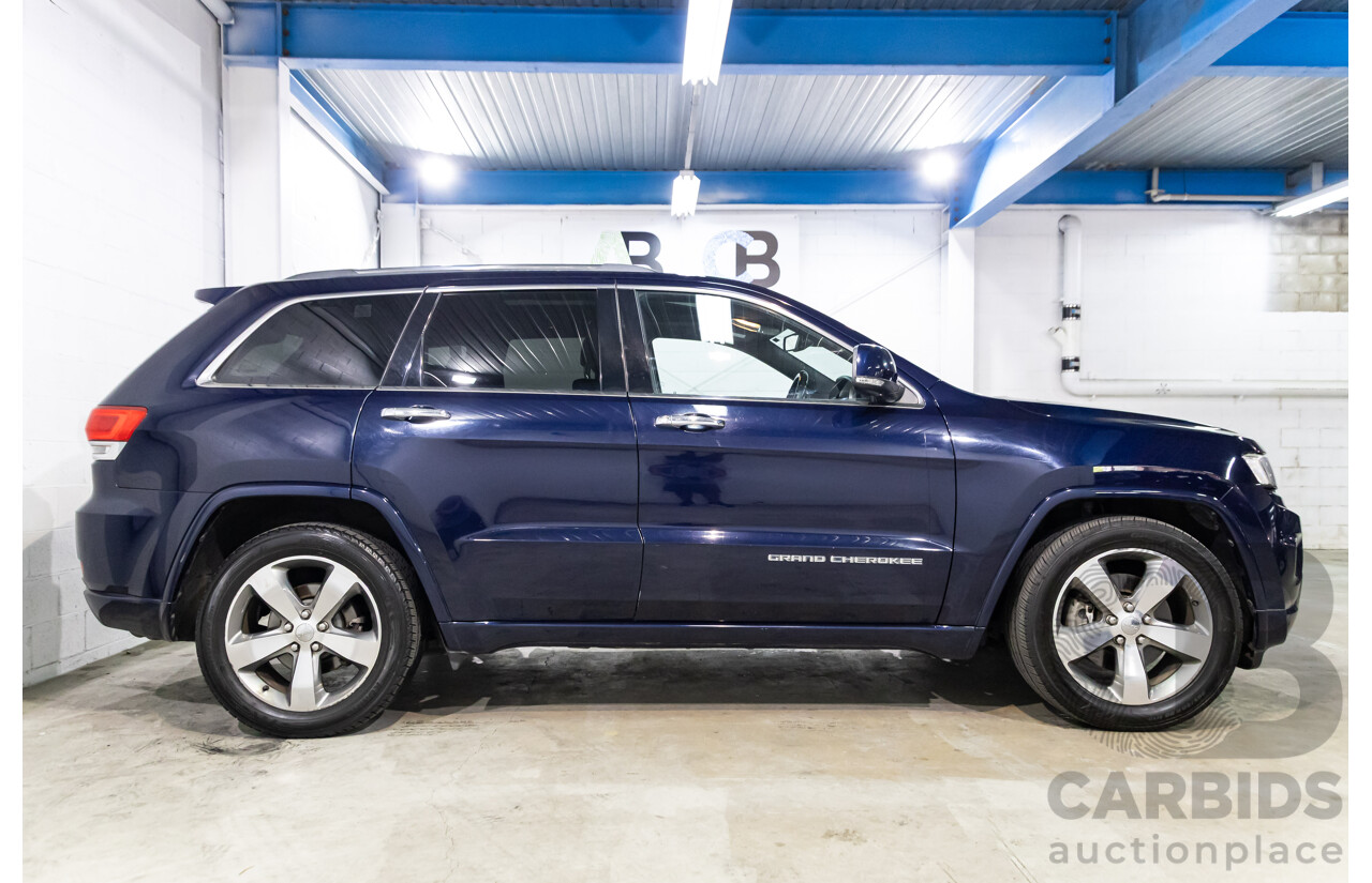 6/2013 Jeep Grand Cherokee Overland (4x4) WK MY14 4d Wagon True Blue Metallic V6 3.6L