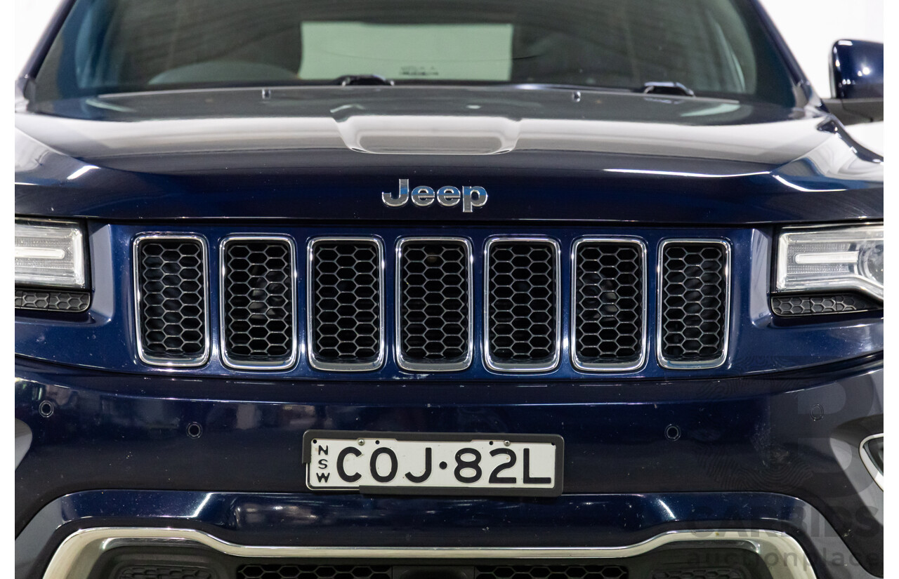 6/2013 Jeep Grand Cherokee Overland (4x4) WK MY14 4d Wagon True Blue Metallic V6 3.6L