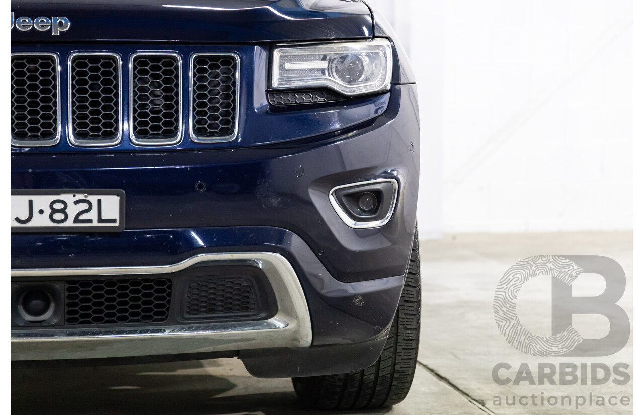 6/2013 Jeep Grand Cherokee Overland (4x4) WK MY14 4d Wagon True Blue Metallic V6 3.6L
