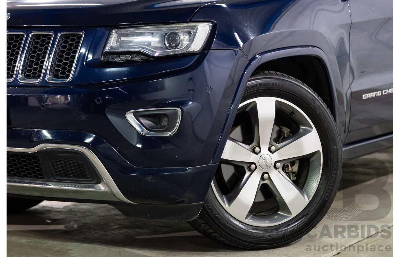 6/2013 Jeep Grand Cherokee Overland (4x4) WK MY14 4d Wagon True Blue Metallic V6 3.6L