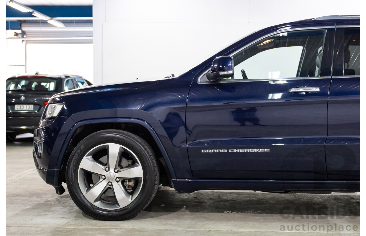 6/2013 Jeep Grand Cherokee Overland (4x4) WK MY14 4d Wagon True Blue Metallic V6 3.6L