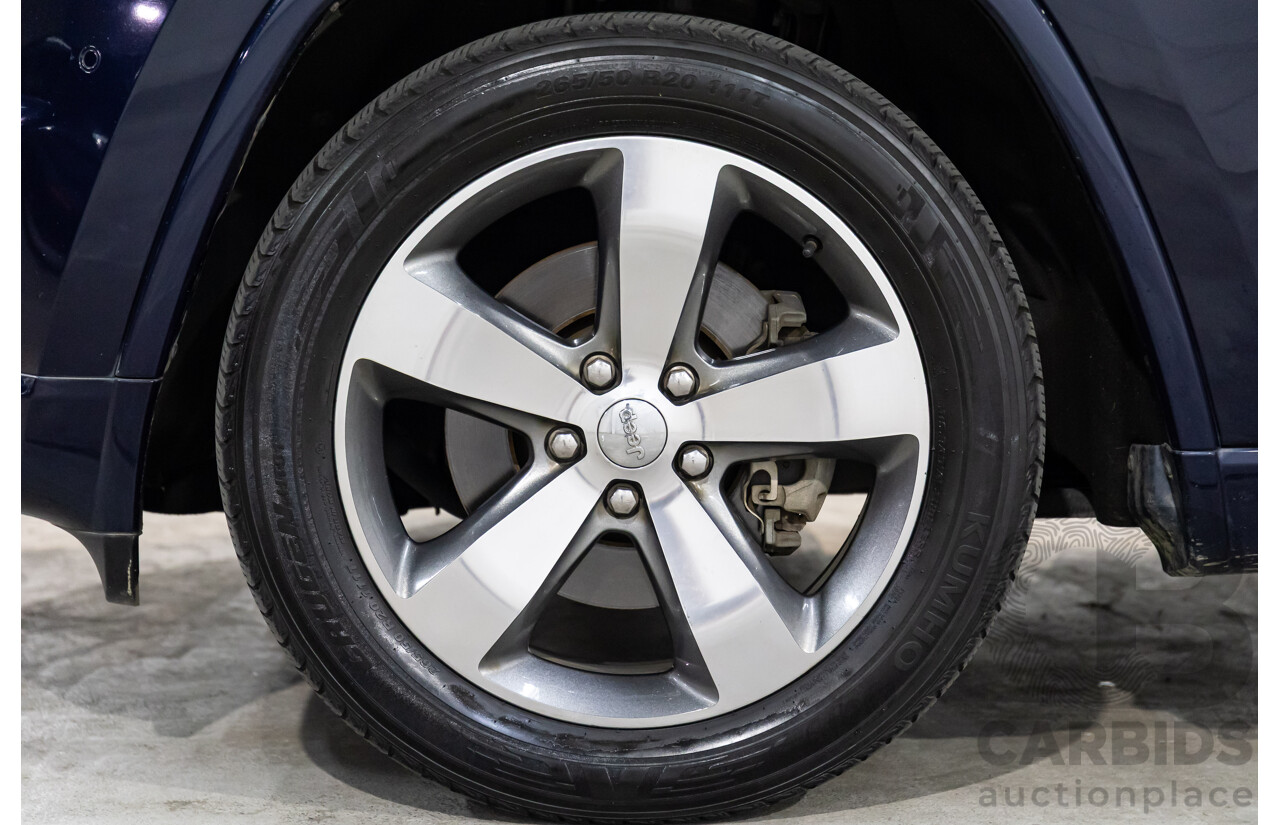 6/2013 Jeep Grand Cherokee Overland (4x4) WK MY14 4d Wagon True Blue Metallic V6 3.6L