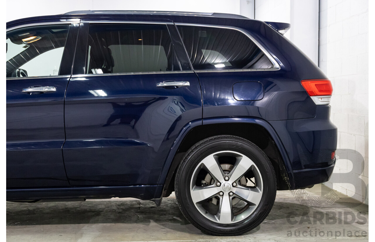 6/2013 Jeep Grand Cherokee Overland (4x4) WK MY14 4d Wagon True Blue Metallic V6 3.6L