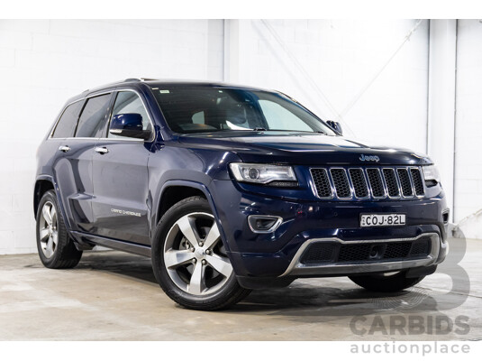 6/2013 Jeep Grand Cherokee Overland (4x4) WK MY14 4d Wagon True Blue Metallic V6 3.6L