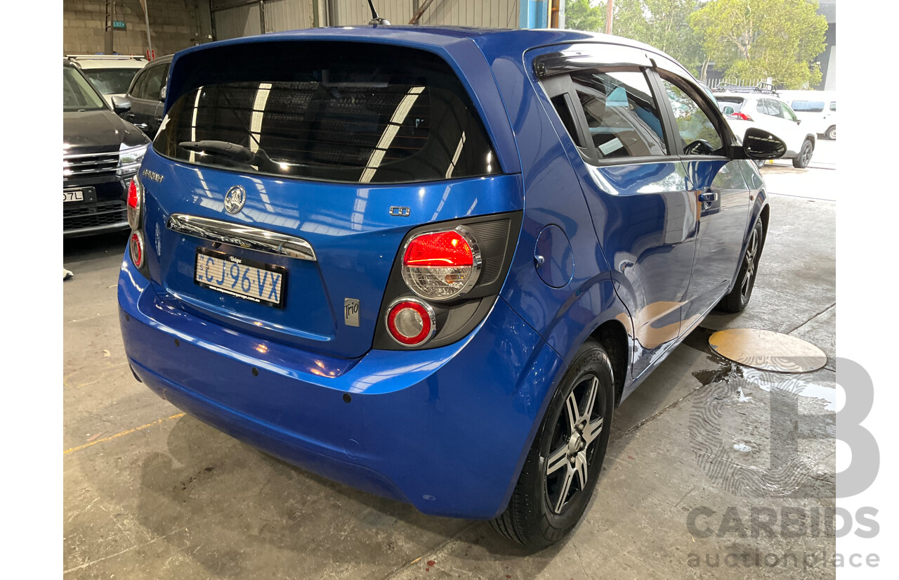 10/2014 Holden Barina CD TM MY14 4d Sedan Boracay Blue Metallic 1.6L