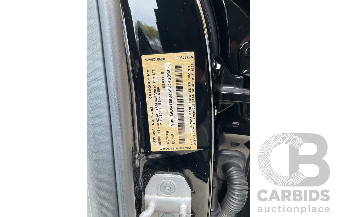 6/2015 Mercedes-Benz GLA 250 4Matic (AWD) X156 MY15 4d Wagon Night Black Turbo 2.0L