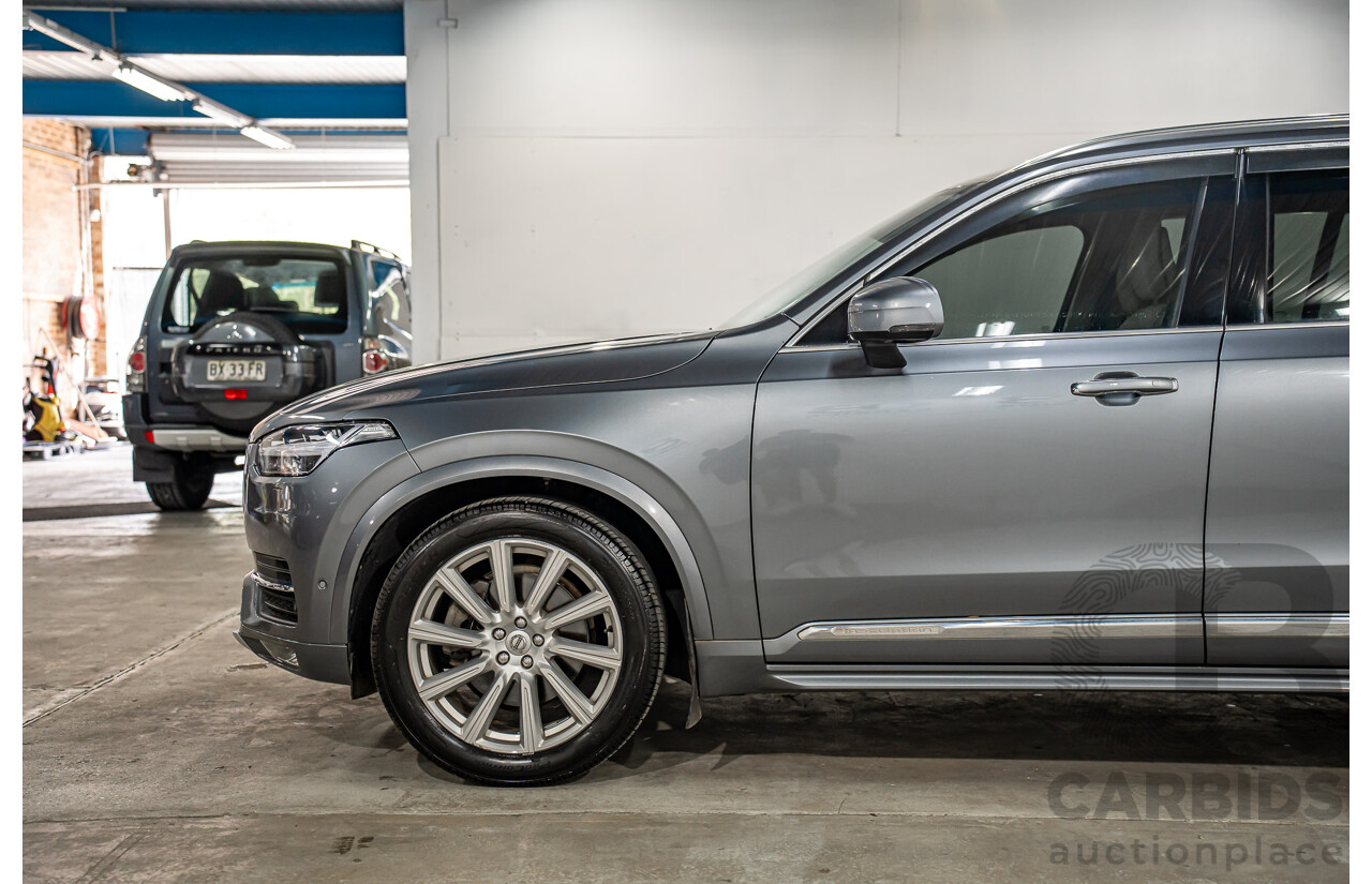 7/2015 Volvo Xc90 D5 2.0 Inscription 256 MY16 4d Wagon Osmium Grey Metallic Twin Turbo Diesel 2.0L - 7 Seater