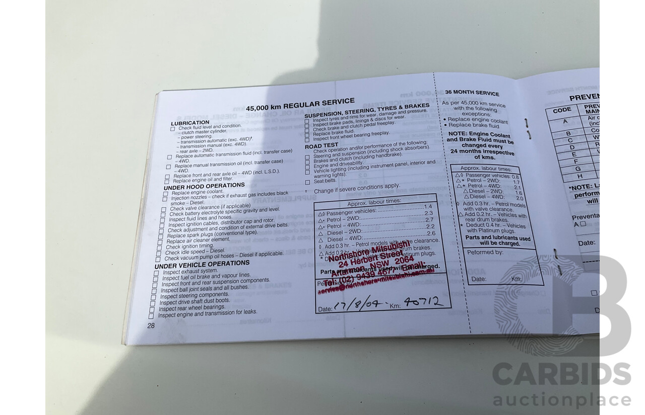 8/2000 Mitsubishi Pajero Exceed GLS LWB (4x4) NL 4d Wagon White 3.5L