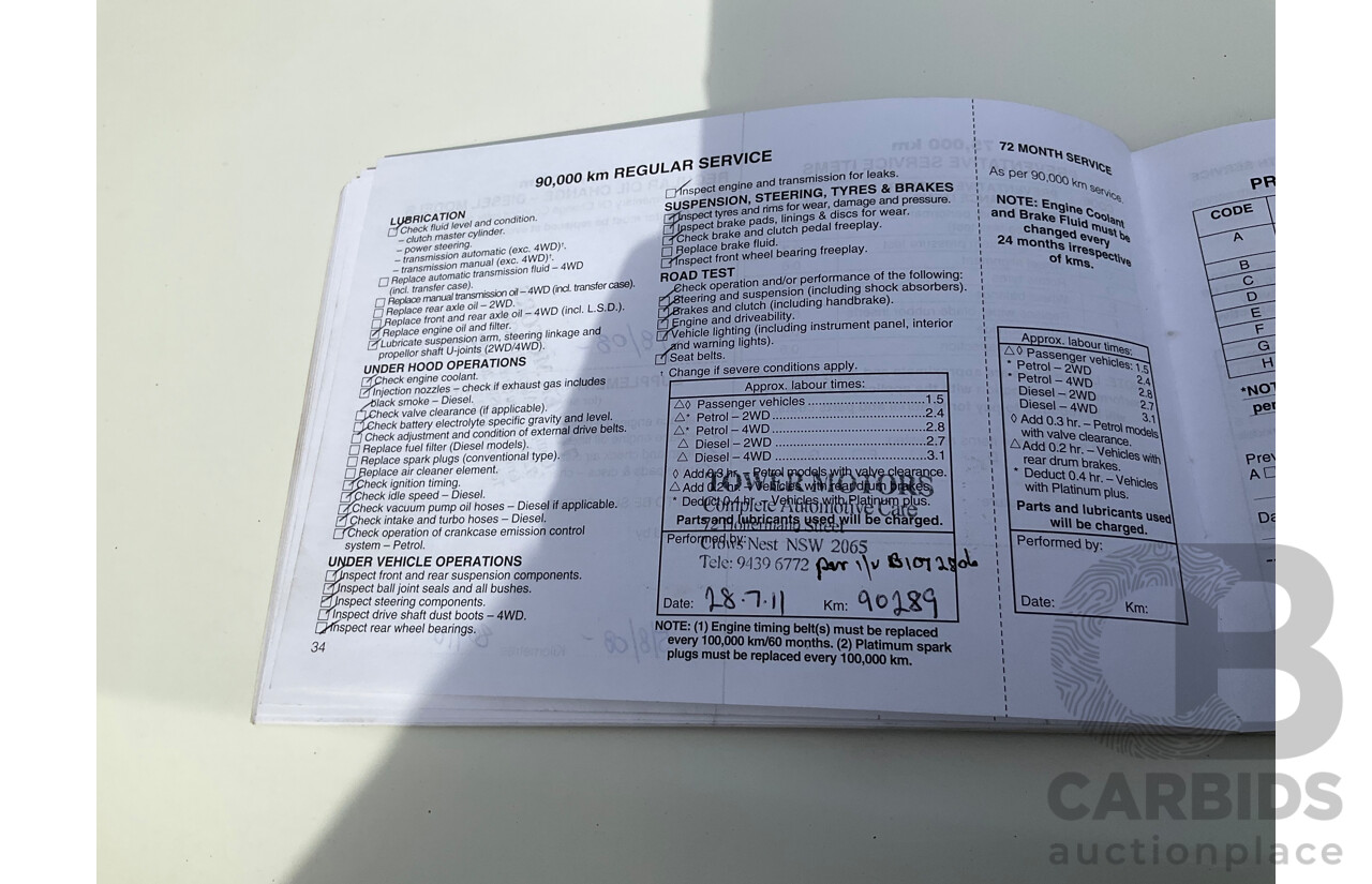 8/2000 Mitsubishi Pajero Exceed GLS LWB (4x4) NL 4d Wagon White 3.5L