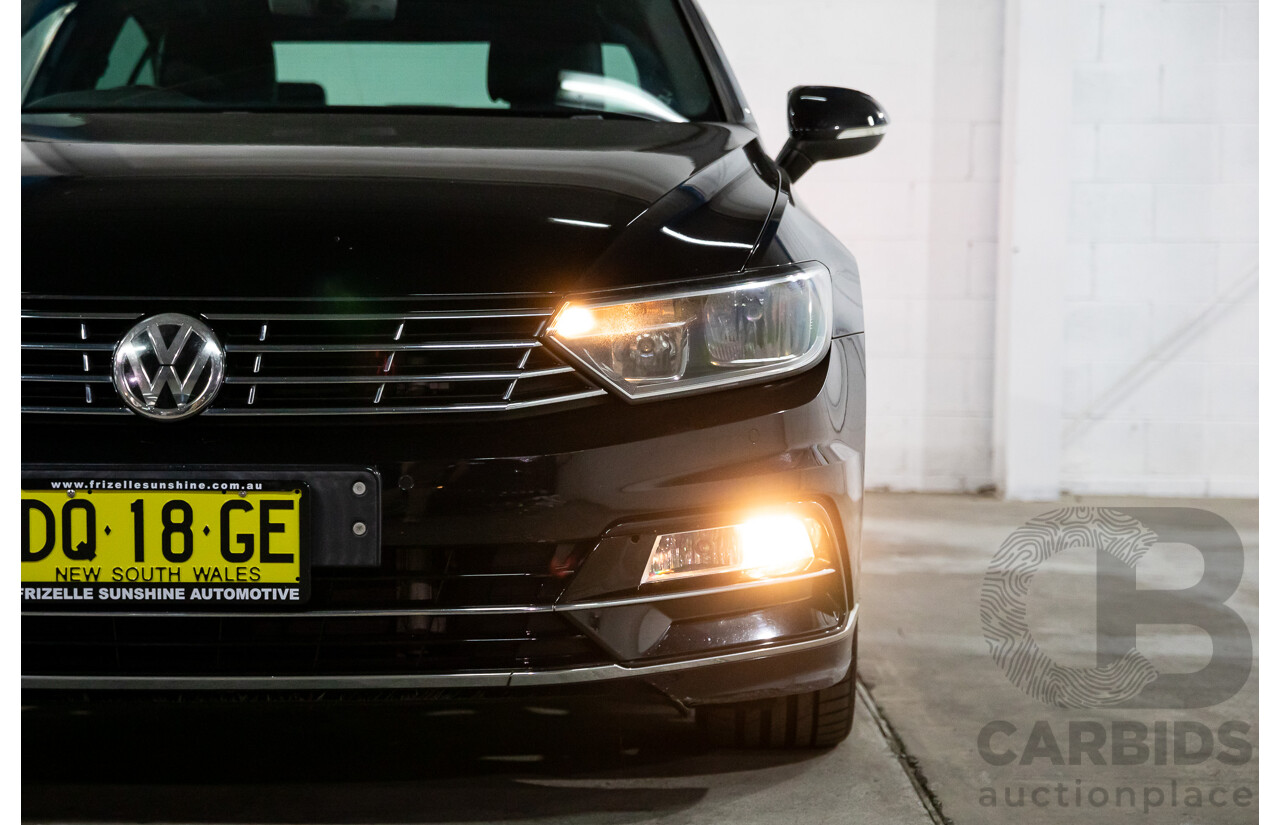 07/2016 Volkswagen Passat 132 TSI Comfortline (FWD) 3C MY16 4d Wagon Deep Black Pearl Turbo 1.8L