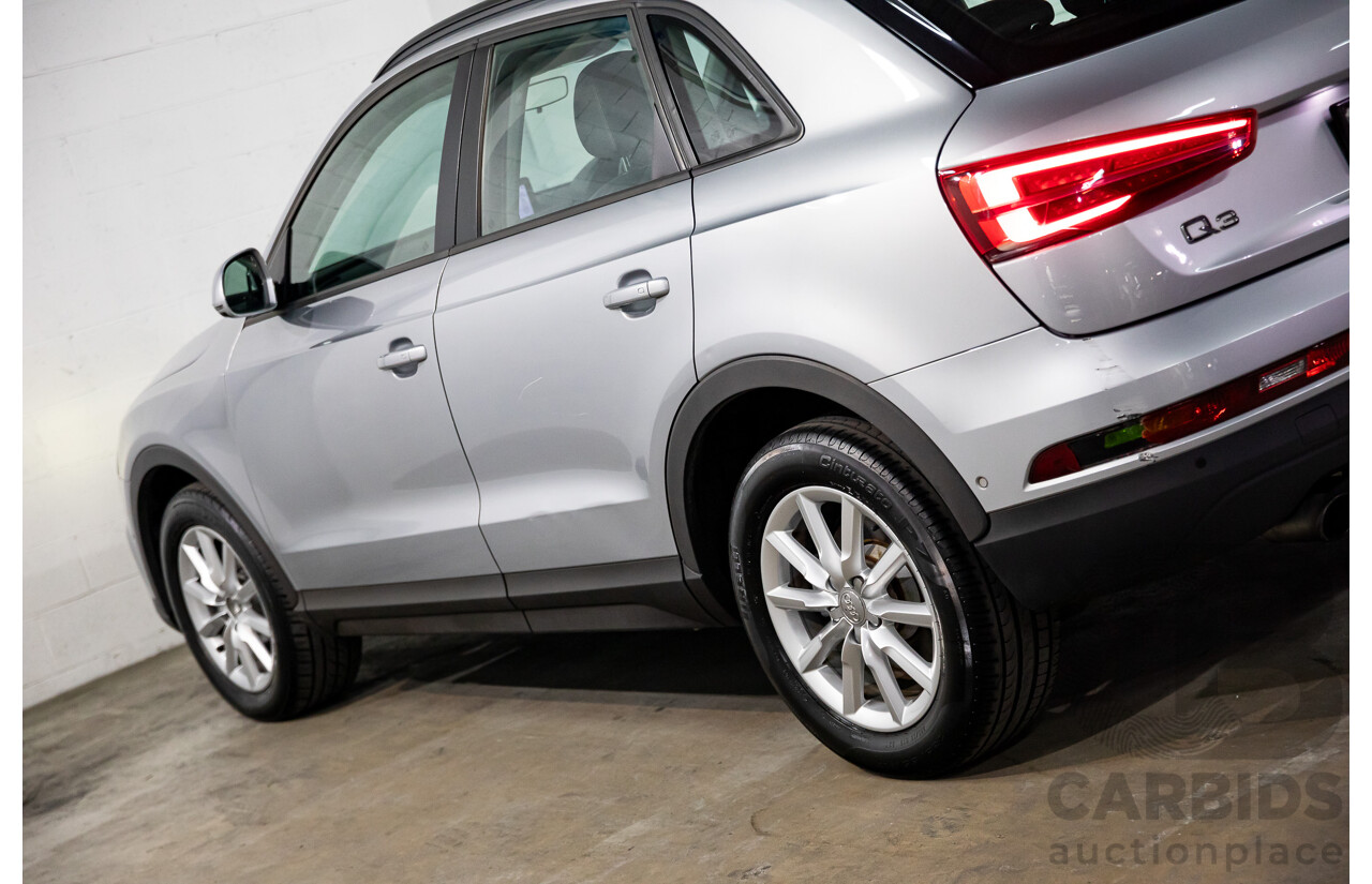 02/2016 Audi Q3 1.4 TFSI (110kW) FWD 8U MY15 4D Wagon Floret Silver Turbo 1.4L