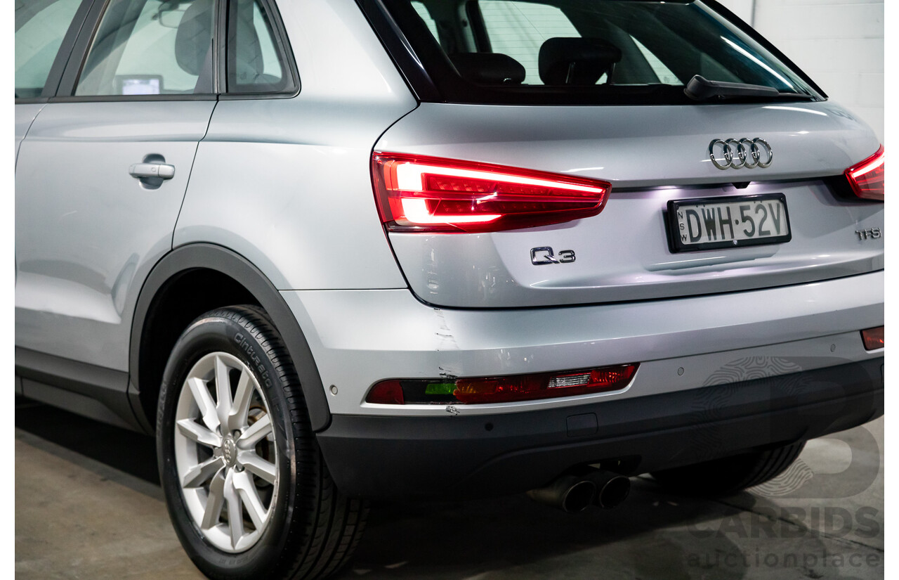 02/2016 Audi Q3 1.4 TFSI (110kW) FWD 8U MY15 4D Wagon Floret Silver Turbo 1.4L