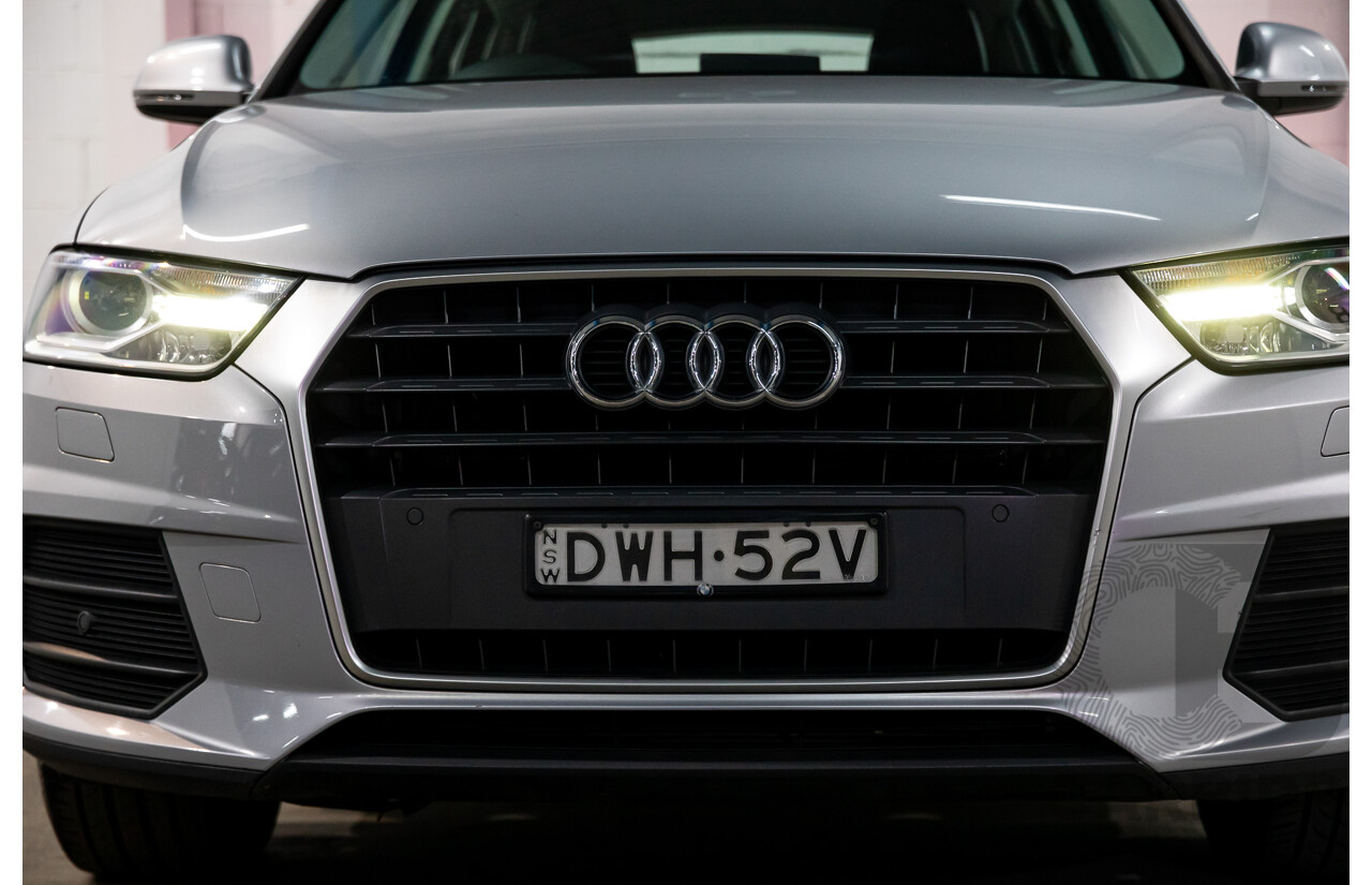 02/2016 Audi Q3 1.4 TFSI (110kW) FWD 8U MY15 4D Wagon Floret Silver Turbo 1.4L