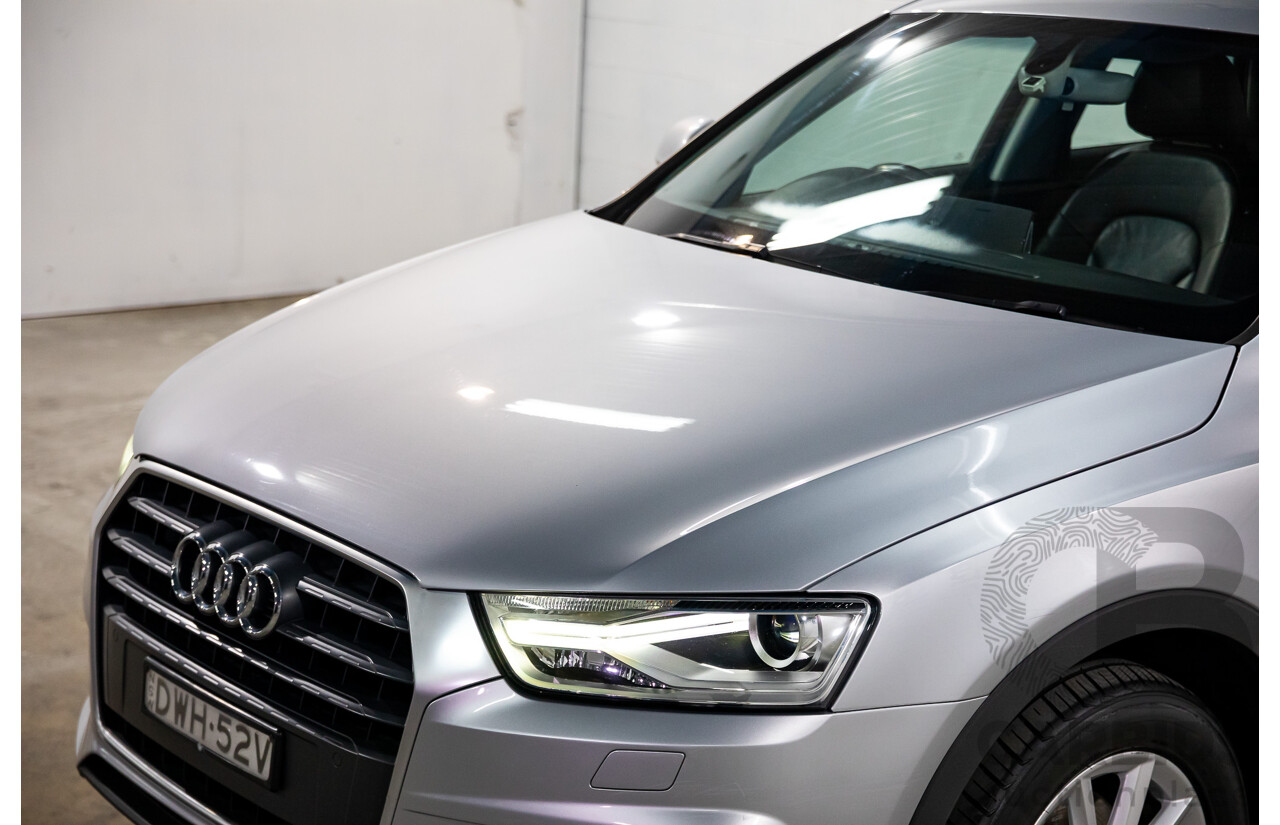 02/2016 Audi Q3 1.4 TFSI (110kW) FWD 8U MY15 4D Wagon Floret Silver Turbo 1.4L