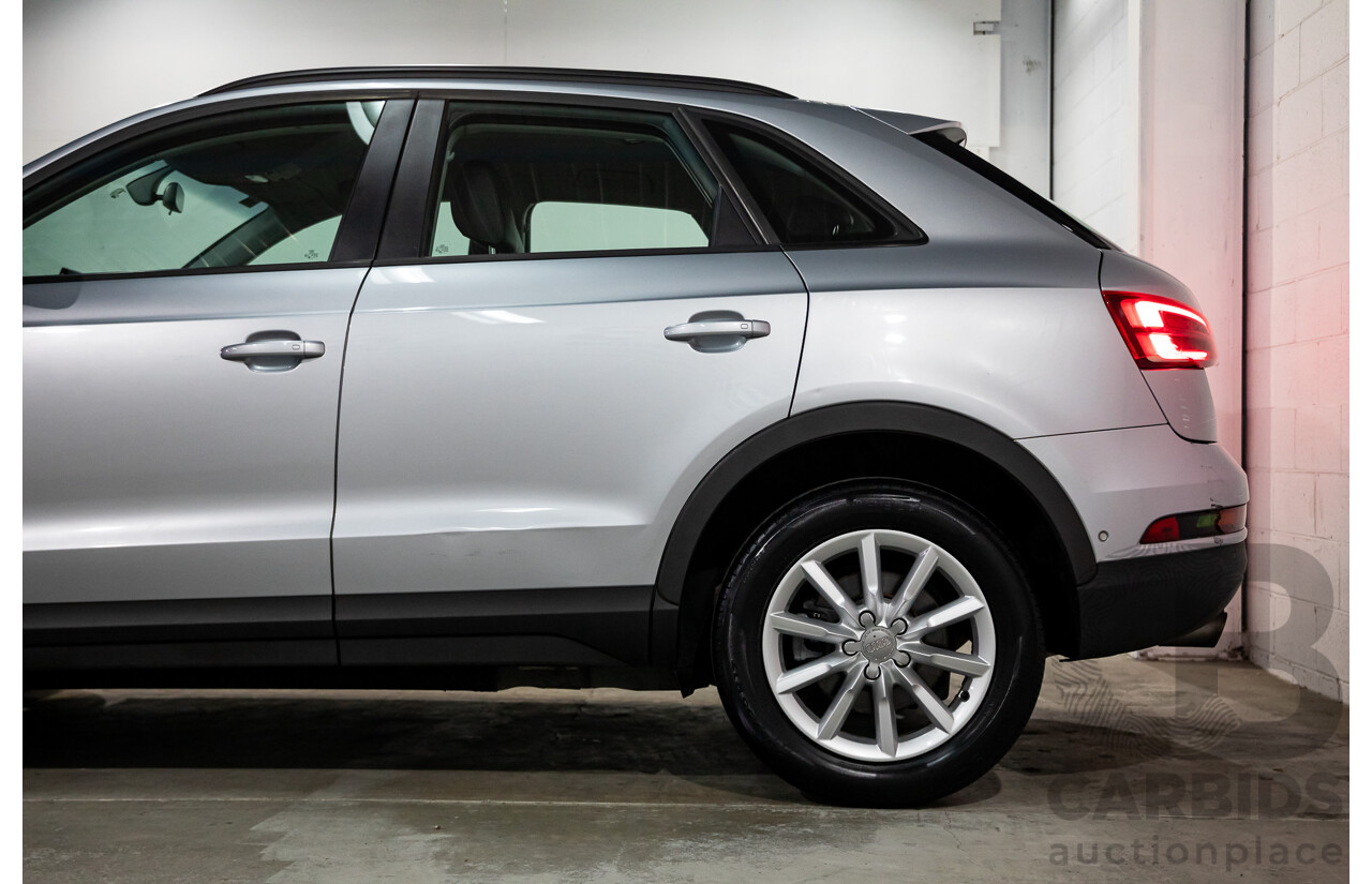 02/2016 Audi Q3 1.4 TFSI (110kW) FWD 8U MY15 4D Wagon Floret Silver Turbo 1.4L