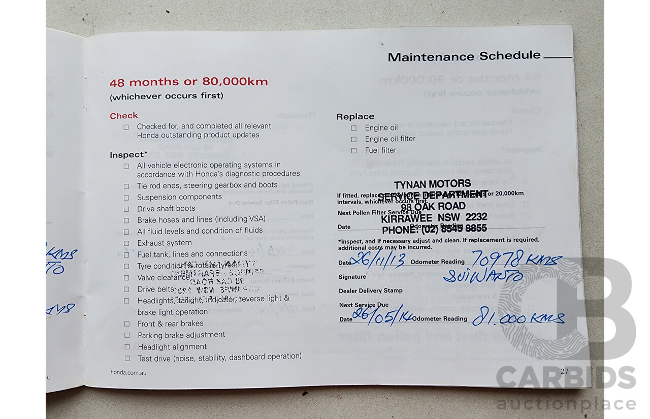 8/2010 Honda Accord VTi 50 MY10 4d Sedan Grey 2.4L