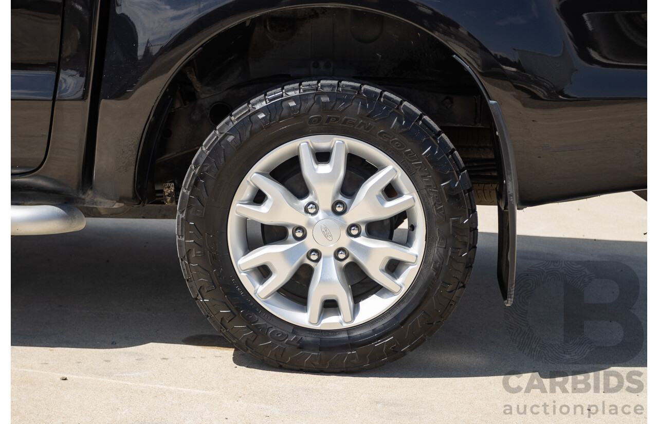 05/2015 Ford Ranger Wildtrak 3.2 (4x4) PX Crew Cab Utility Mica Black Metallic Turbo Diesel 3.2L