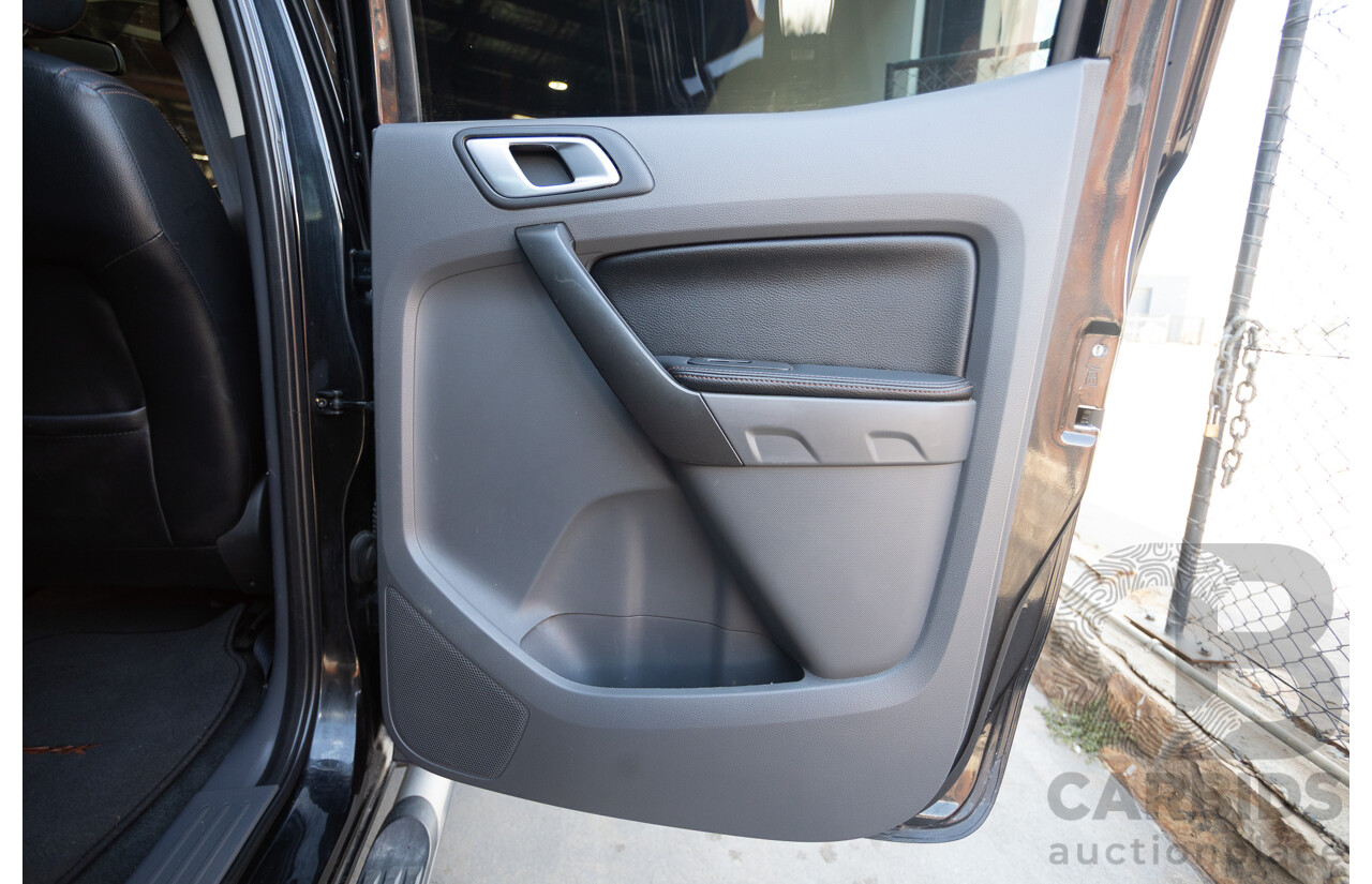 05/2015 Ford Ranger Wildtrak 3.2 (4x4) PX Crew Cab Utility Mica Black Metallic Turbo Diesel 3.2L