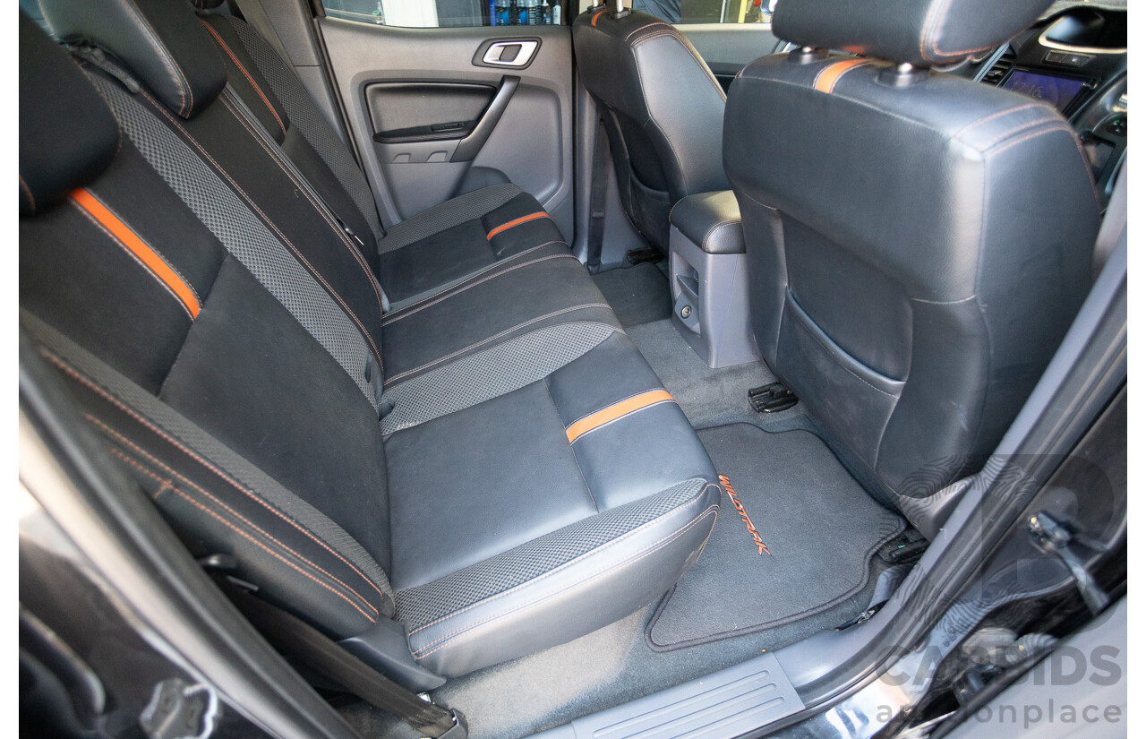 05/2015 Ford Ranger Wildtrak 3.2 (4x4) PX Crew Cab Utility Mica Black Metallic Turbo Diesel 3.2L