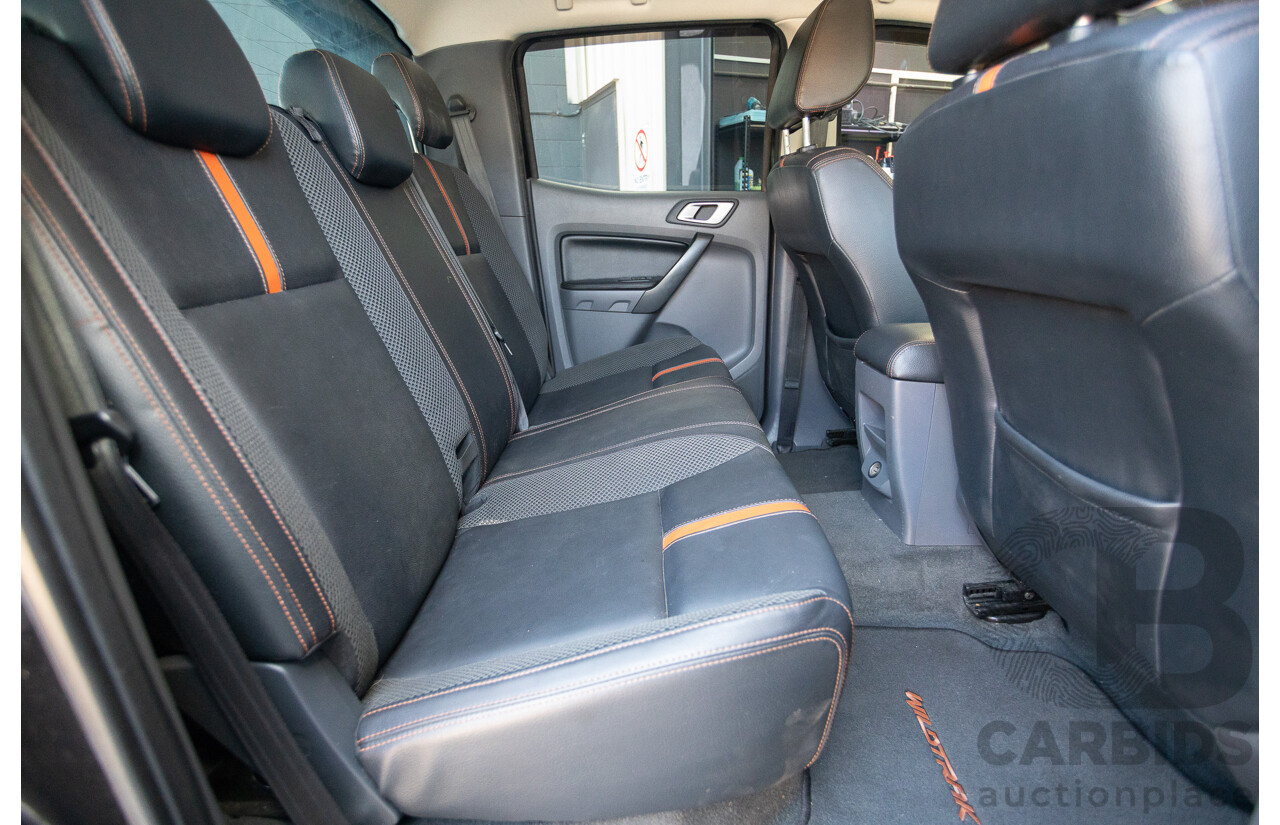 05/2015 Ford Ranger Wildtrak 3.2 (4x4) PX Crew Cab Utility Mica Black Metallic Turbo Diesel 3.2L