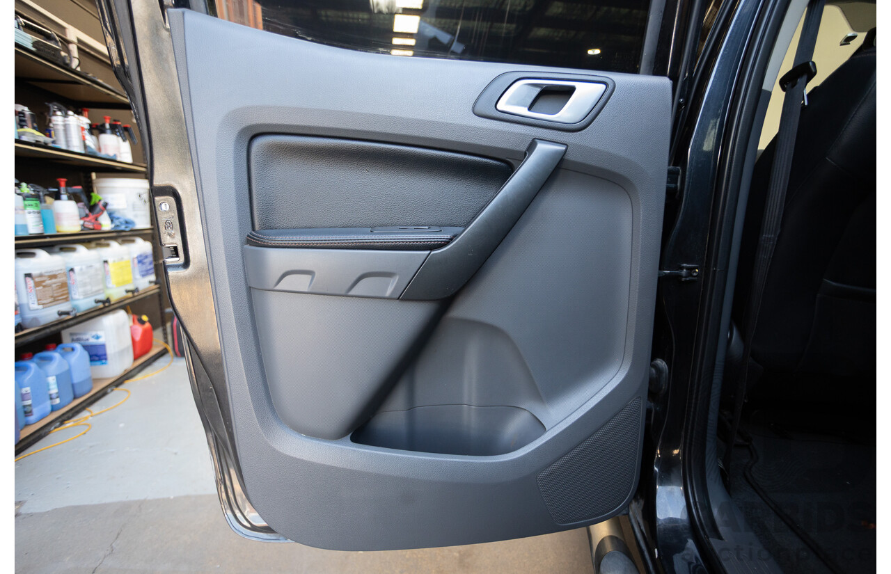 05/2015 Ford Ranger Wildtrak 3.2 (4x4) PX Crew Cab Utility Mica Black Metallic Turbo Diesel 3.2L