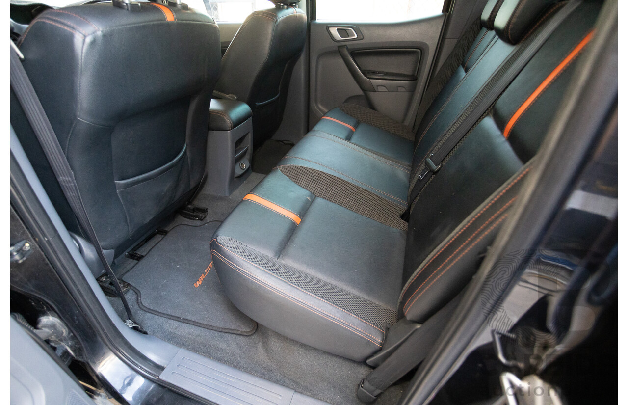 05/2015 Ford Ranger Wildtrak 3.2 (4x4) PX Crew Cab Utility Mica Black Metallic Turbo Diesel 3.2L