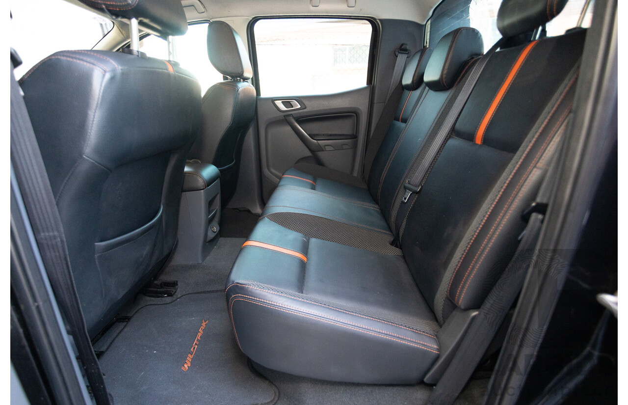 05/2015 Ford Ranger Wildtrak 3.2 (4x4) PX Crew Cab Utility Mica Black Metallic Turbo Diesel 3.2L