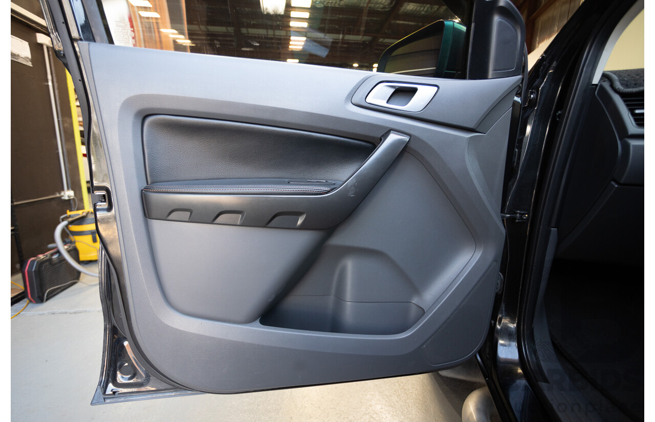 05/2015 Ford Ranger Wildtrak 3.2 (4x4) PX Crew Cab Utility Mica Black Metallic Turbo Diesel 3.2L