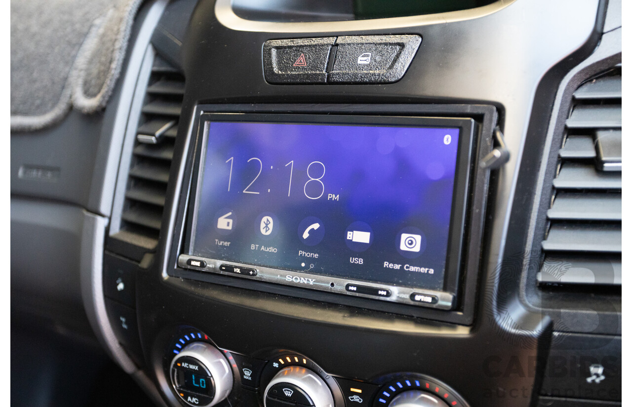 05/2015 Ford Ranger Wildtrak 3.2 (4x4) PX Crew Cab Utility Mica Black Metallic Turbo Diesel 3.2L