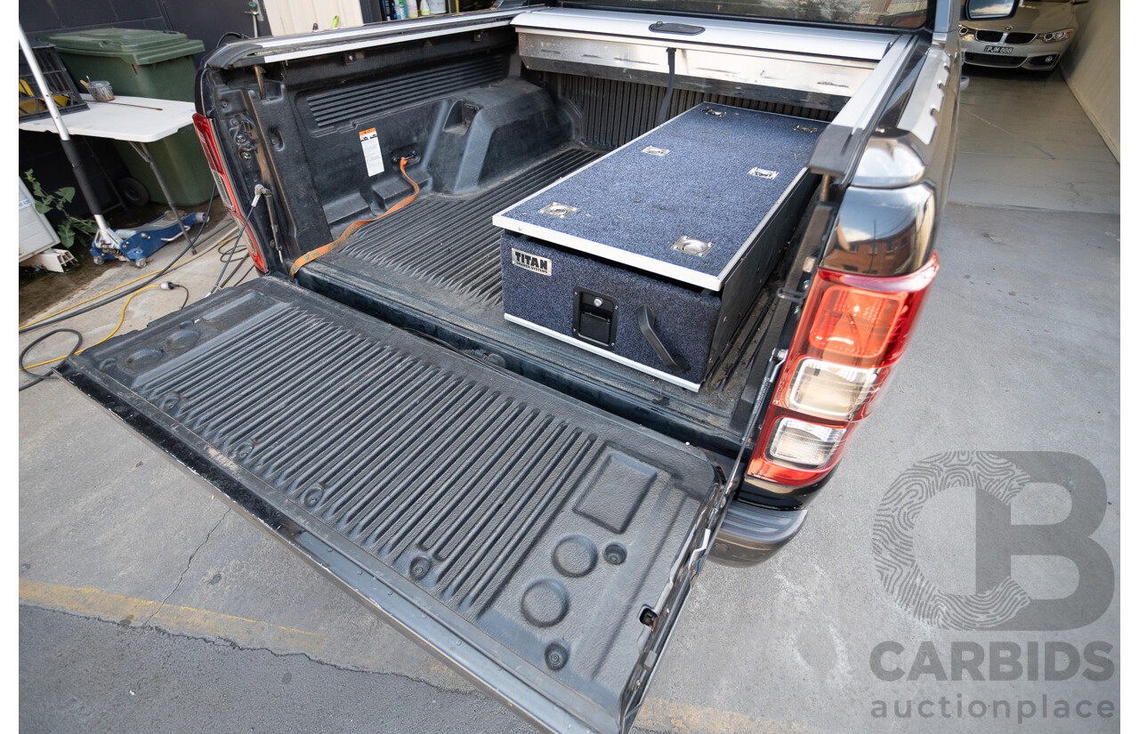 05/2015 Ford Ranger Wildtrak 3.2 (4x4) PX Crew Cab Utility Mica Black Metallic Turbo Diesel 3.2L