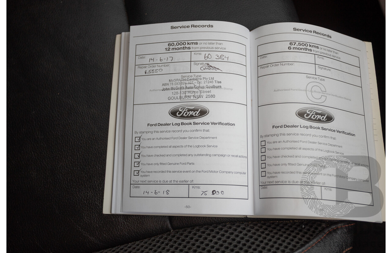 05/2015 Ford Ranger Wildtrak 3.2 (4x4) PX Crew Cab Utility Mica Black Metallic Turbo Diesel 3.2L