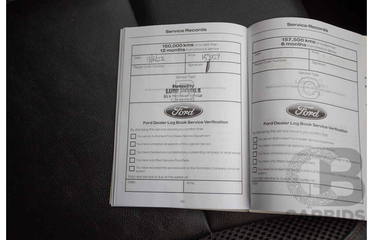 05/2015 Ford Ranger Wildtrak 3.2 (4x4) PX Crew Cab Utility Mica Black Metallic Turbo Diesel 3.2L