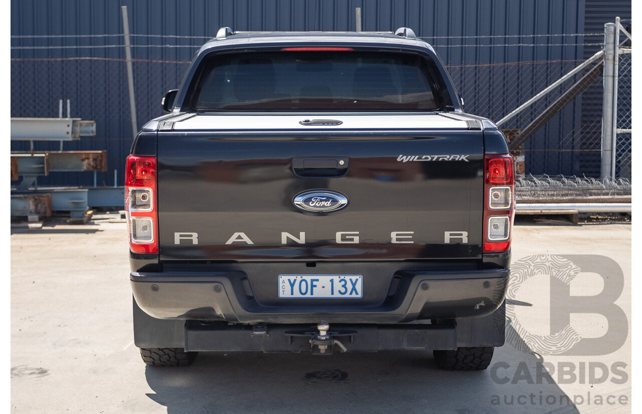 05/2015 Ford Ranger Wildtrak 3.2 (4x4) PX Crew Cab Utility Mica Black Metallic Turbo Diesel 3.2L