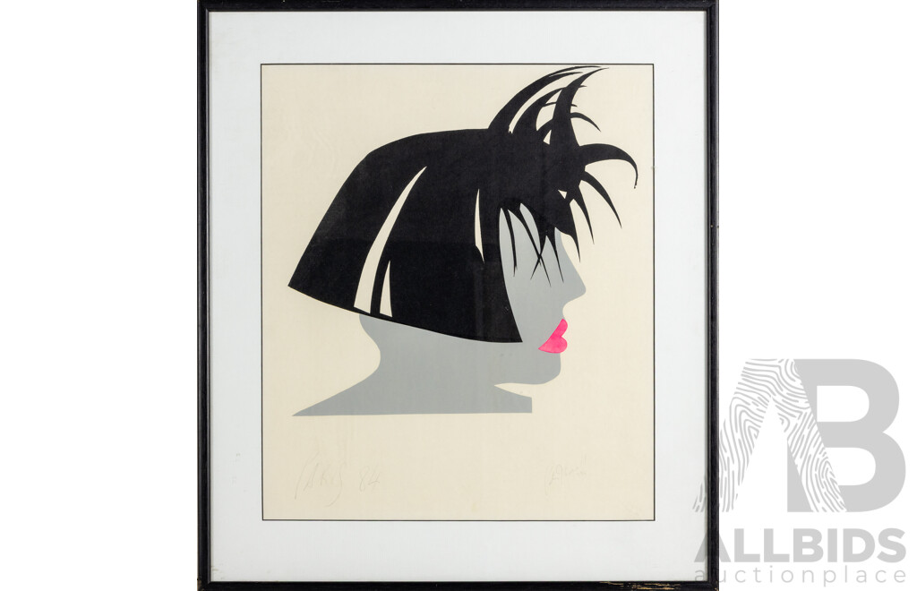 Peter Adsett, (20th Century, New Zealand-Born Australian, 1959-), Paris '84, Original Screenprint, 64 x 56 cm (frame)