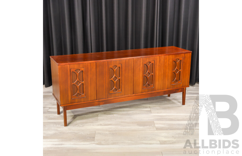 Mid Century Teak Four Door Sideboard by Avalon Furniture
