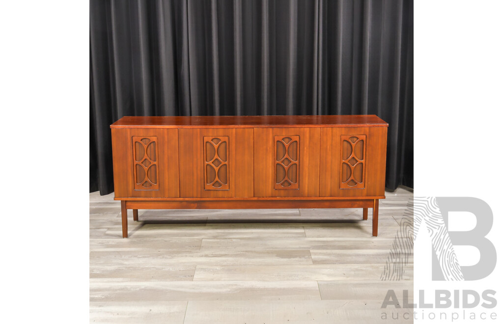 Mid Century Teak Four Door Sideboard by Avalon Furniture
