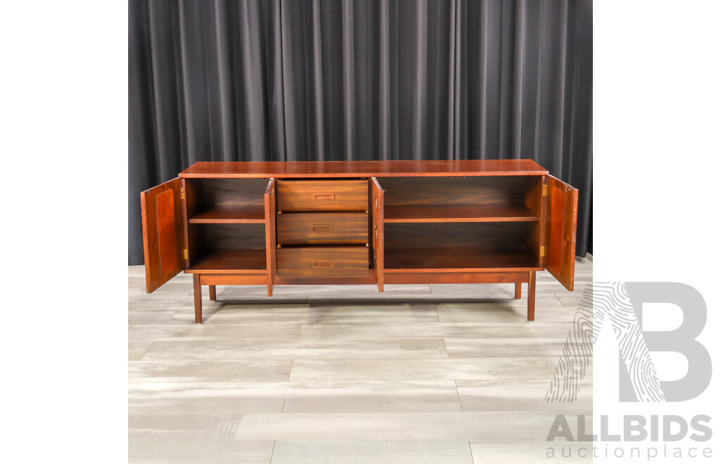 Mid Century Teak Four Door Sideboard by Avalon Furniture