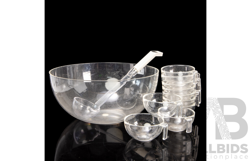 Vintage 12-Piece Lucite Punch Set by Guzzini