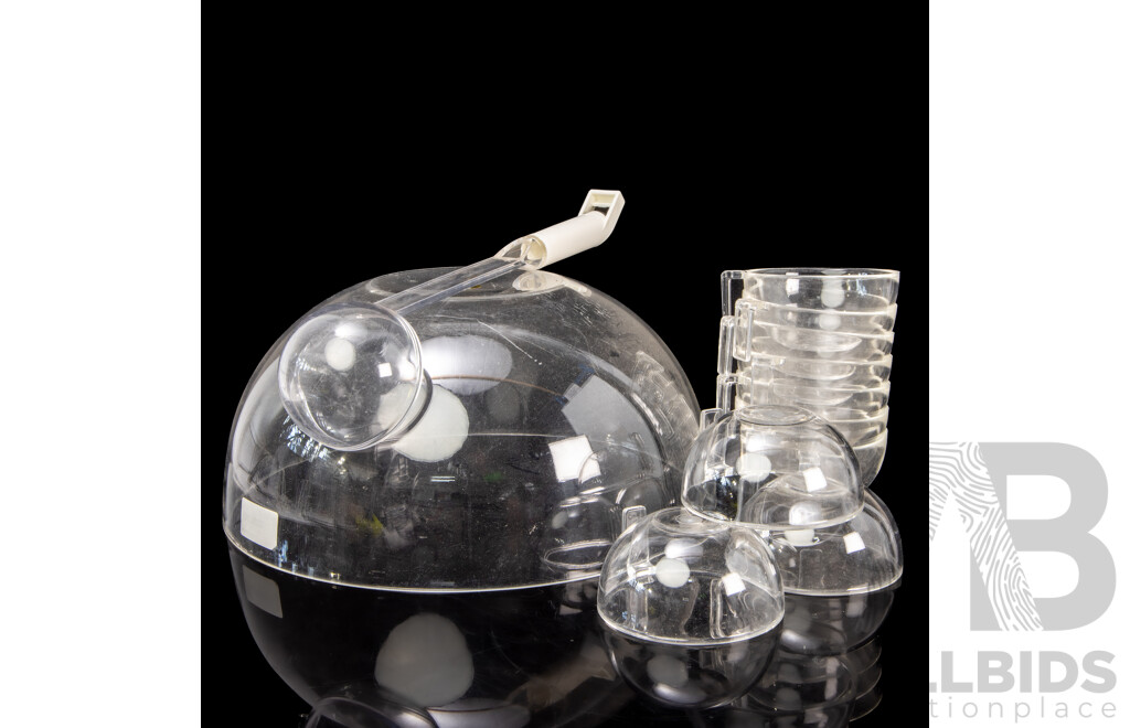 Vintage 12-Piece Lucite Punch Set by Guzzini