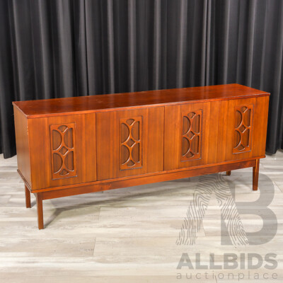 Mid Century Teak Four Door Sideboard by Avalon Furniture