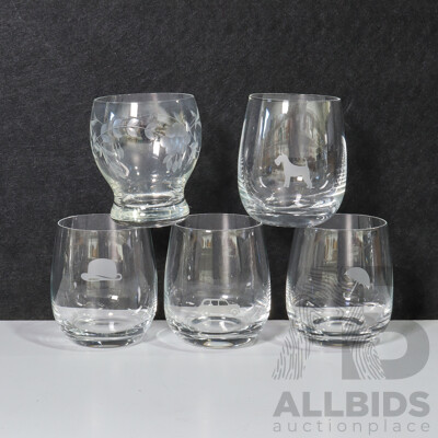 5 Lead Crystal Glasses