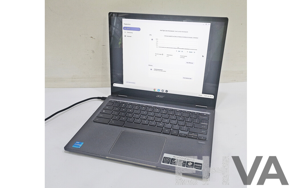 Acer (CP713-3w-31GL) Spin 713 11th Gen Intel Core I3 (1115G4) 1.70GHz-4.10GHz 2-Core CPU 13.5-Inch Chromebook W/ Power Supply