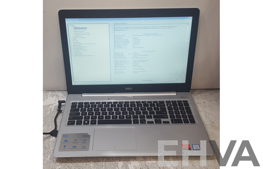 Dell Inspiron 5570 Intel Core i5 (8250U) 1.60GHz-3.40GHz 4-Core CPU 15.6-Inch FHD Laptop