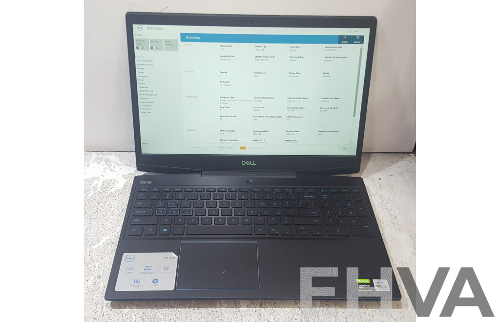 Dell G3 3500 10th Gen Intel Core i5 (10300H) 2.50GHz-4.50GHz 4-Core CPU 15.6-Inch FHD Laptop w/ Onboard NVIDIA GeForce GTX 1650