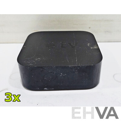 Apple TV (A1625) 4th Generation HD Media Streamer - Lot of Three