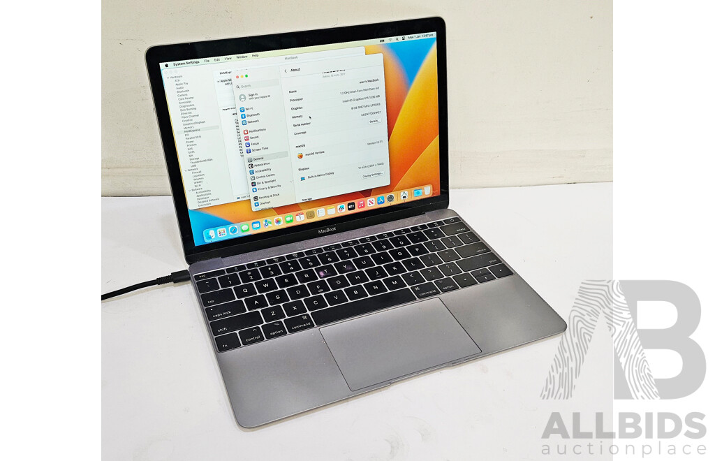 Apple (A1534) Intel Core M3-7Y32 CPU 1.2GHz - 3GHz Dual-Core CPU 12-Inch MacBook