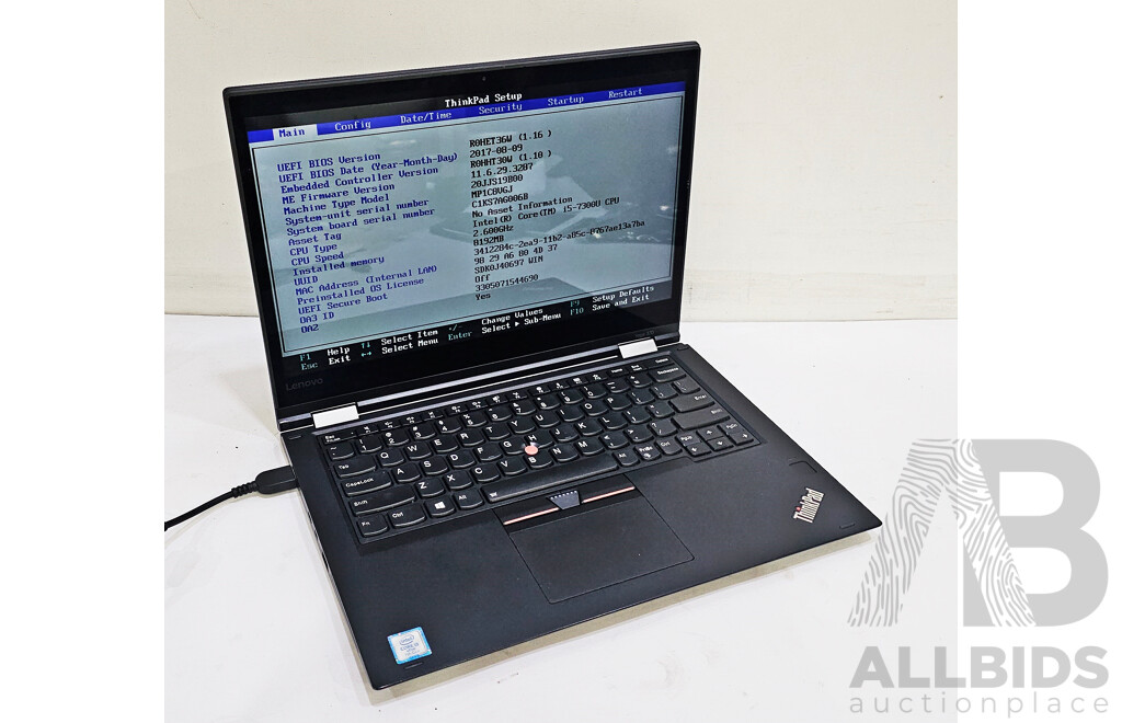 Lenovo Thinkpad 370 Yoga Intel Core I5 (7300U) 2.60GHz-3.50GHz 2-Core CPU 13.3-Inch 2 in 1 Laptop