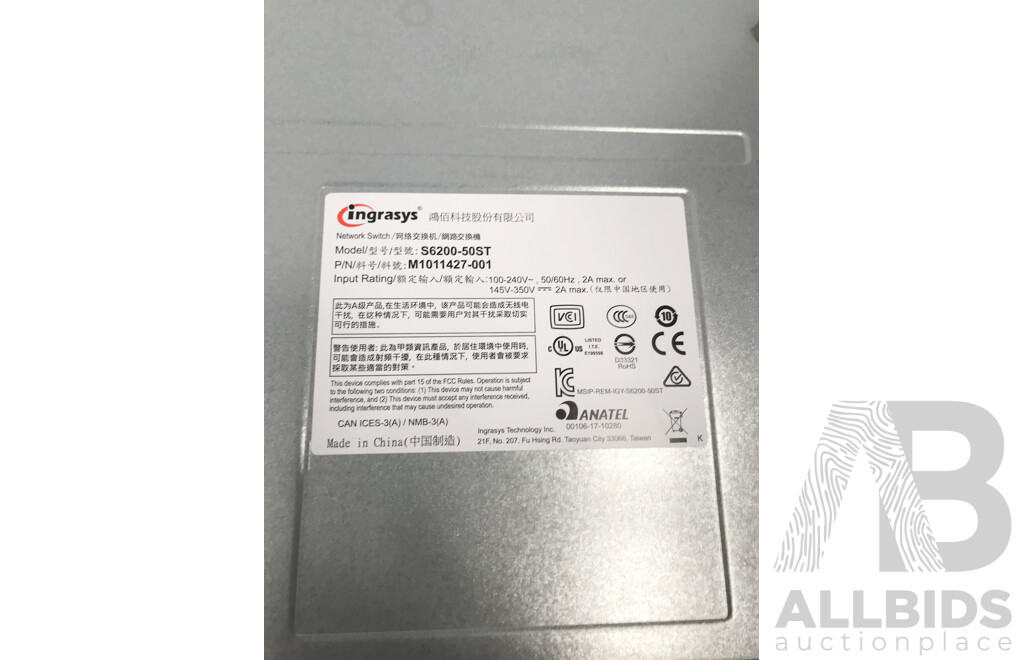 Ingrasys (S6200-50ST) 48 Port Ethernet Network Switch